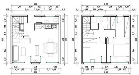 PLANOS DE CASAS ECONOMICAS CASA CUBO 72M2 6X6 QUBICHOUSE CONCEPT ... PLANOS DE CASAS ECONOMICAS CASA CUBO 72M2 6X6 QUBICHOUSE CONCEPT ...