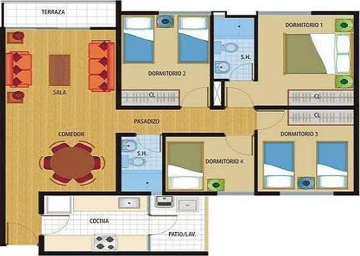 Planos de casas de lujo de 2 plantas