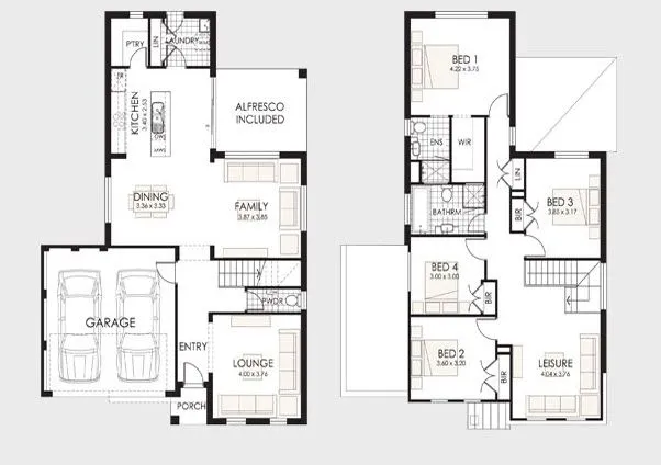Planos de casas de dos pisos | Construye Hogar Planos de casas de dos pisos | Construye Hogar