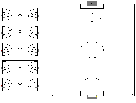 Planos de Canchas basket y futbol en DWG AUTOCAD, Balcones ... Planos de Canchas basket y futbol en DWG AUTOCAD, Balcones ...