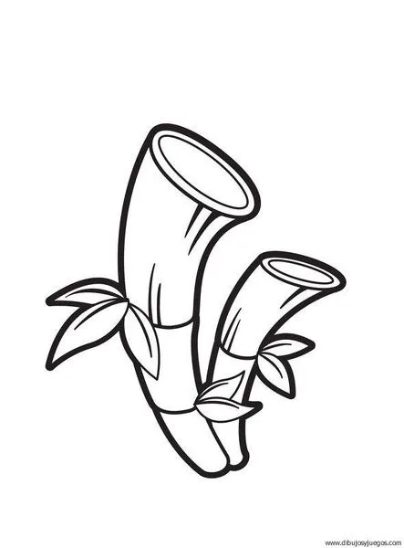 plantas-bambu | Dibujos y juegos, para pintar y colorear plantas-bambu | Dibujos y juegos, para pintar y colorear