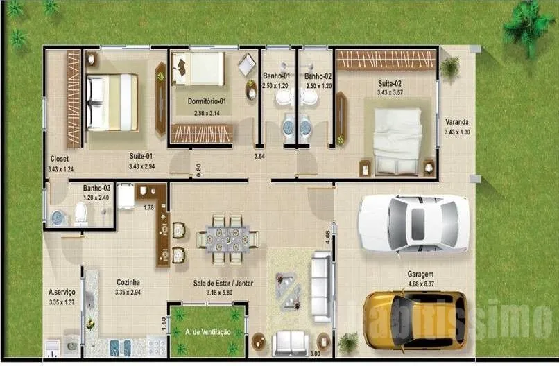 Plantas de casas pequenas e bonitas: 22 modelos grátis Plantas de casas pequenas e bonitas: 22 modelos grátis