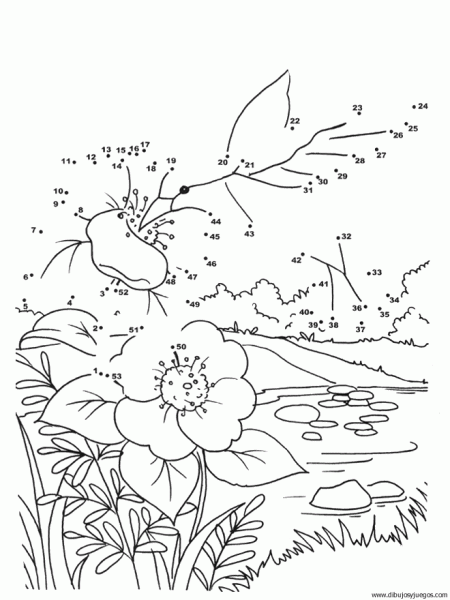 plantas-dibujar-uniendo-puntos-numeros-006 | Dibujos y juegos ...