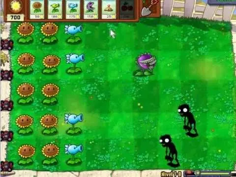 Plantas vs Zombies 1-8 Planta Carnivora - YouTube