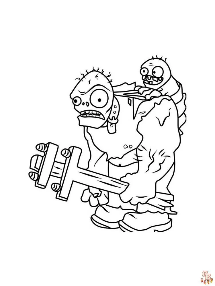 Plantas vs Zombies para colorear