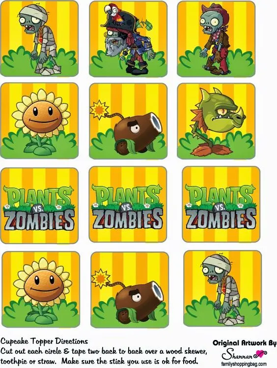 Plantas vs Zombies: Toppers y Wrappers para Imprimir Gratis ... Plantas vs Zombies: Toppers y Wrappers para Imprimir Gratis ...