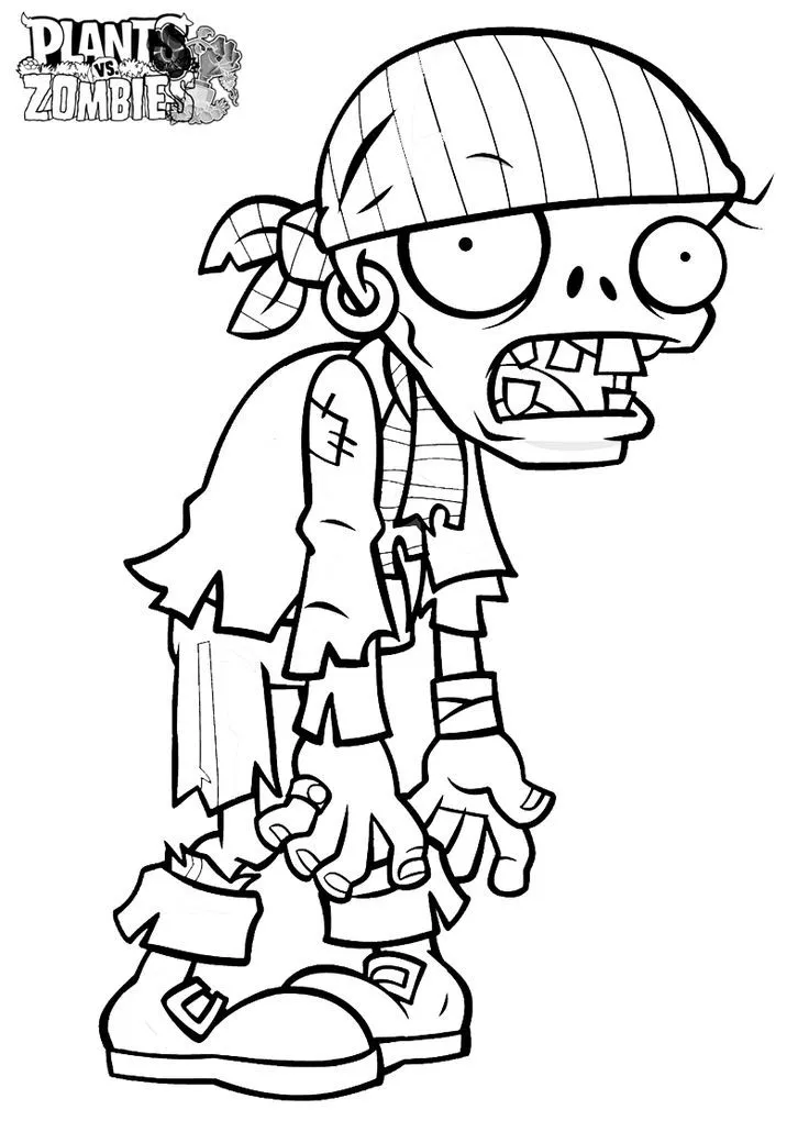 plante vs zombis Coloriage