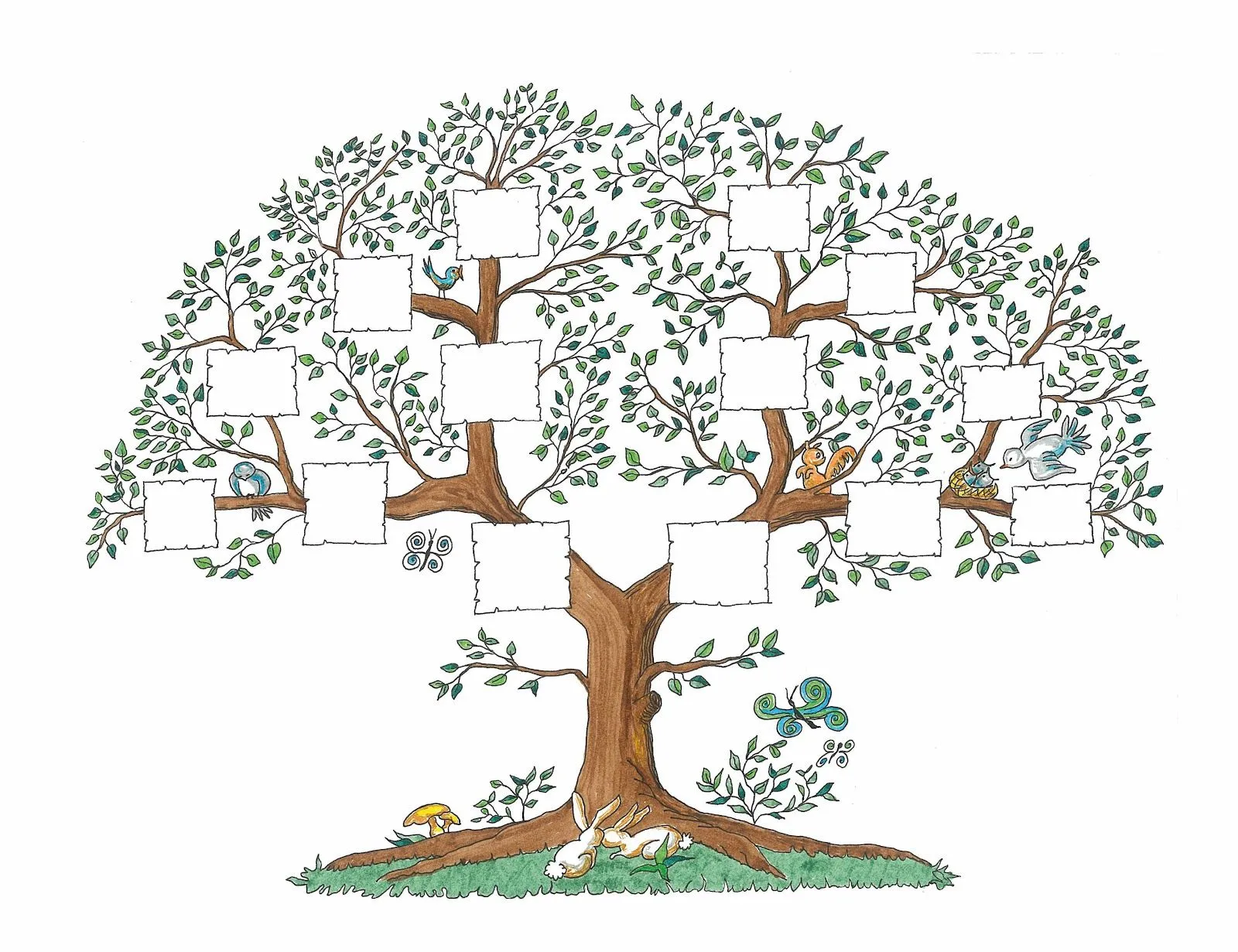 Plantilla del árbol genealógico - Imagui