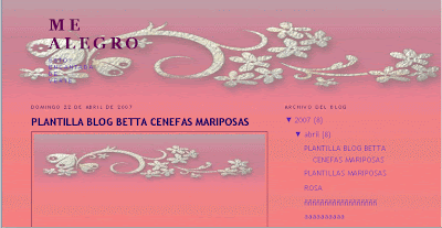 PLANTILLA BLOG BETTA CENEFAS MARIPOSAS