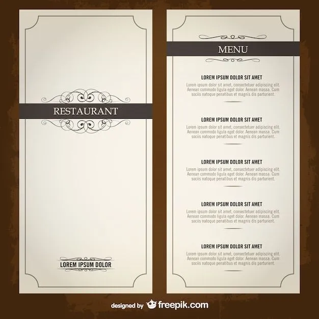 Plantilla de carta elegante para restaurante | Descargar Vectores ... Plantilla de carta elegante para restaurante | Descargar Vectores ...