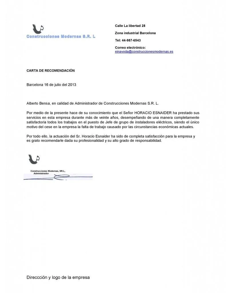 Ejemplo de plantilla de carta de recomendación - Paperblog Ejemplo de plantilla de carta de recomendación - Paperblog