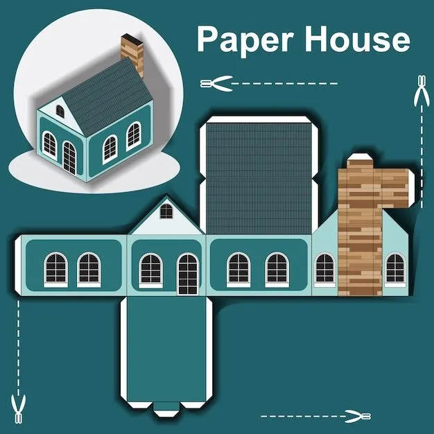 Plantilla de casa de papel | Vector Premium Plantilla de casa de papel | Vector Premium