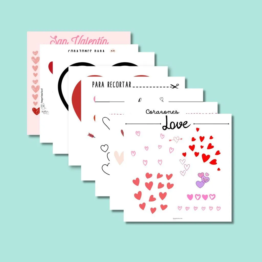 Plantilla corazones para imprimir y colorear ❤️ PDF Gratuito Plantilla corazones para imprimir y colorear ❤️ PDF Gratuito