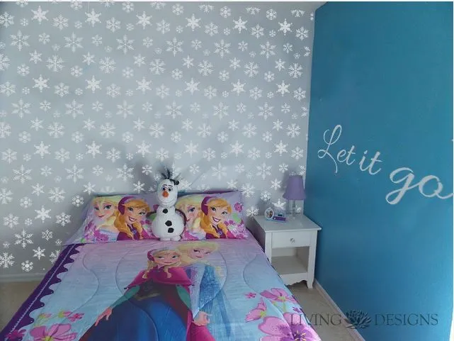 Plantilla Decorativa Frozen para el diseño de interiores y pintar ... Plantilla Decorativa Frozen para el diseño de interiores y pintar ...