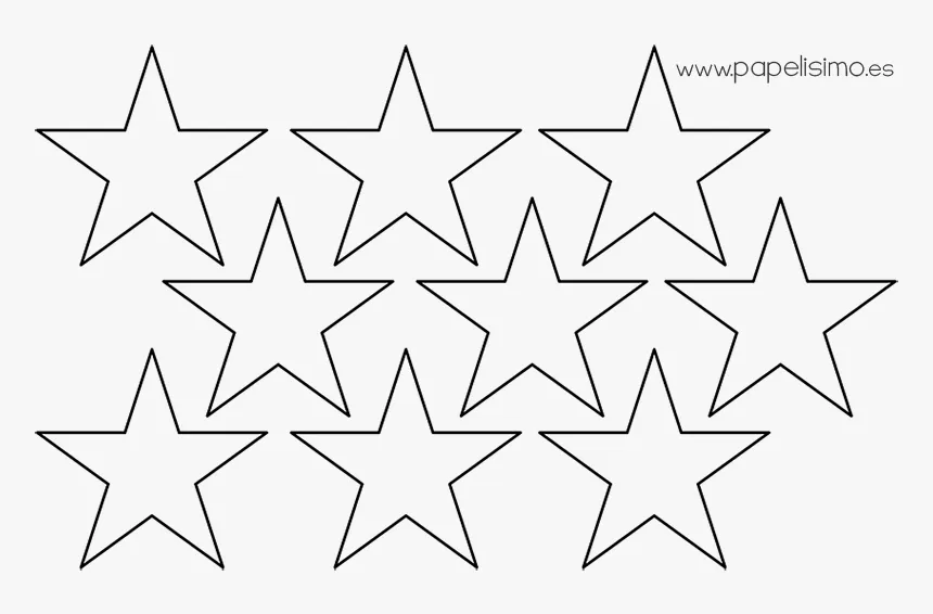 Plantilla Estrellas Cinco Puntas Five Pointed Starsl - Line Art, HD Png Download , Transparent Png Image - PNGitem Plantilla Estrellas Cinco Puntas Five Pointed Starsl - Line Art, HD Png Download , Transparent Png Image - PNGitem