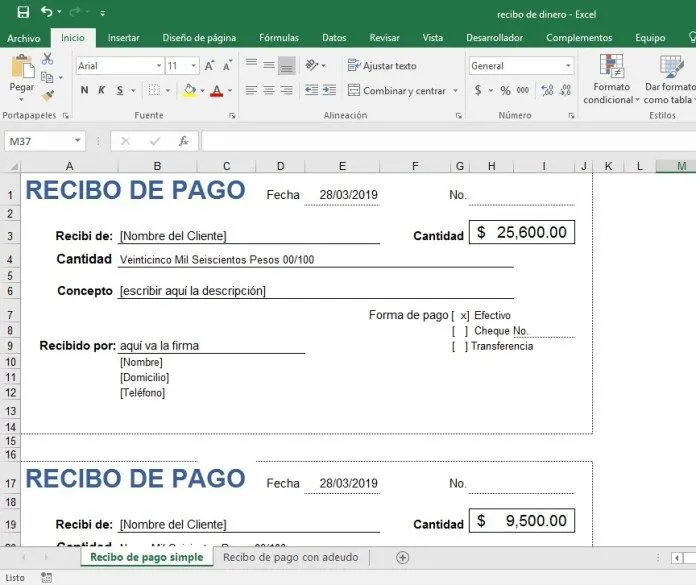PLANTILLA DE EXCEL – RECIBOS DE PAGO - derechoenmexico.mx PLANTILLA DE EXCEL – RECIBOS DE PAGO - derechoenmexico.mx