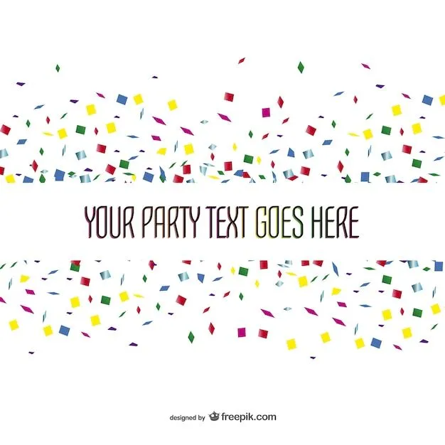 Plantilla de la fiesta con confeti | Descargar Vectores gratis Plantilla de la fiesta con confeti | Descargar Vectores gratis