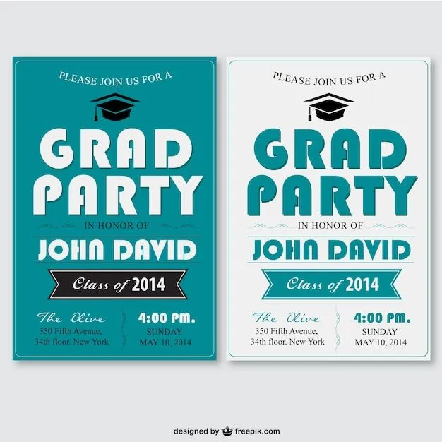 Plantilla de fiesta de graduación | Descargar Vectores gratis