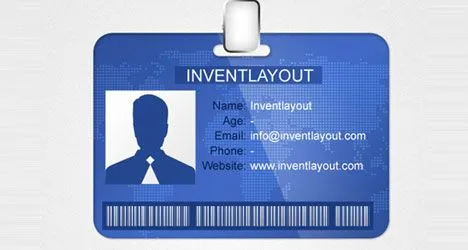 Plantilla de identificación ID en formato PSD | Plantilla Plantilla de identificación ID en formato PSD | Plantilla