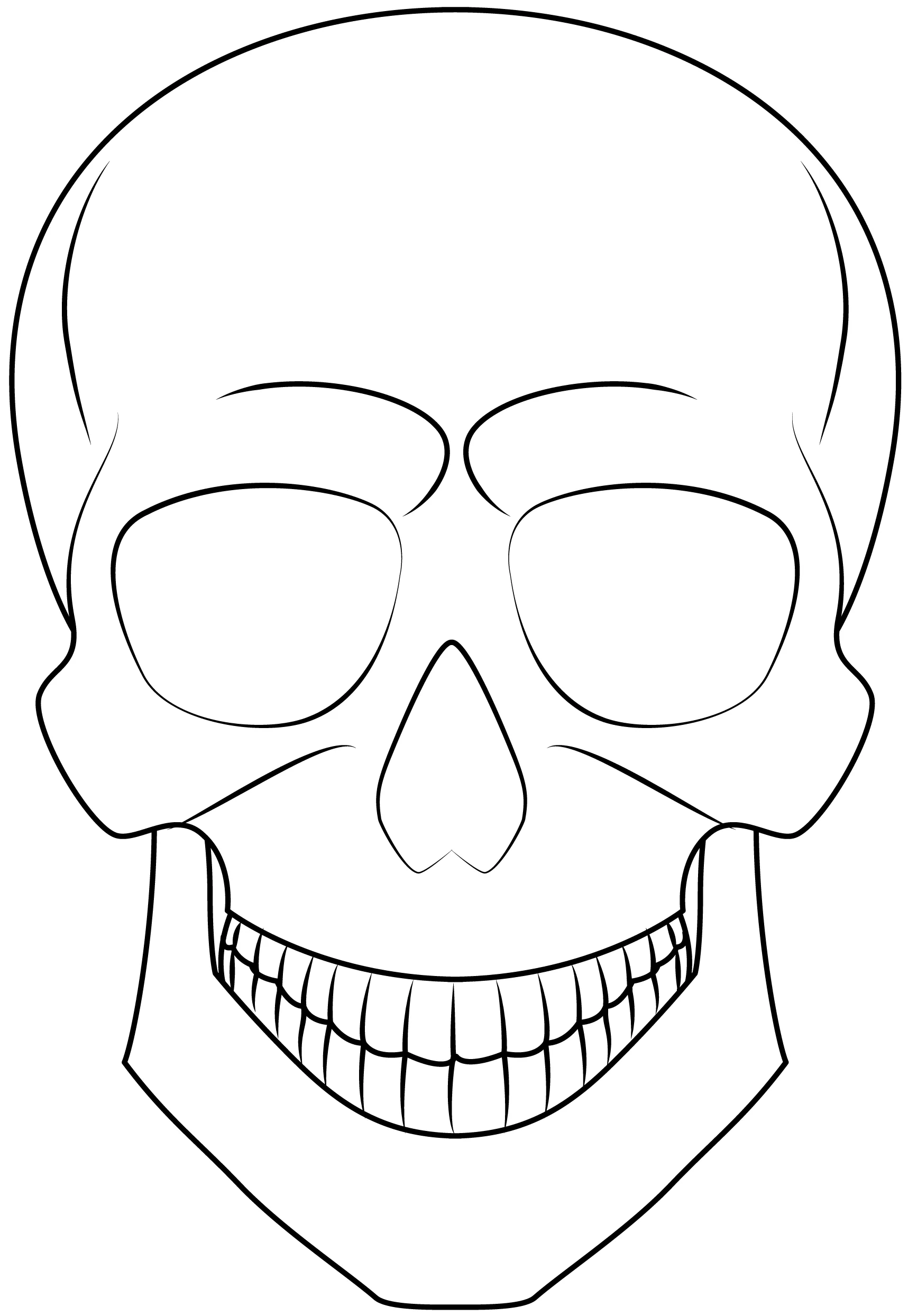Plantilla imprimible de calavera | Manualidades de papel para niños Plantilla imprimible de calavera | Manualidades de papel para niños