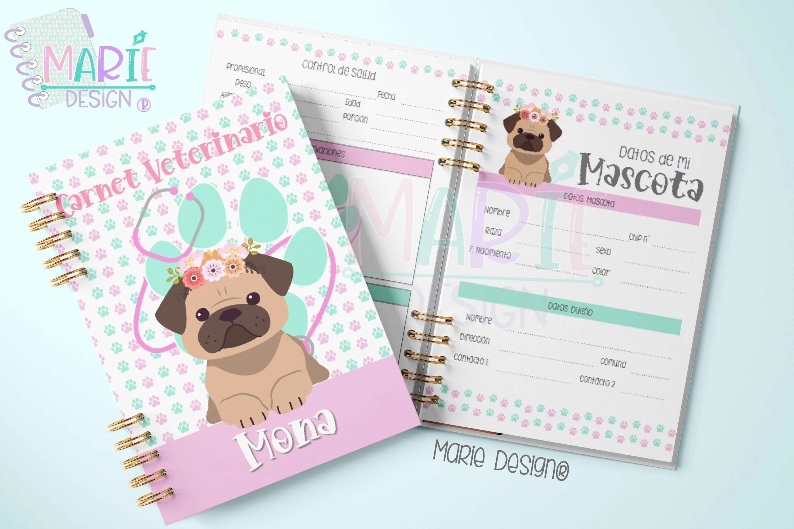 Plantilla Imprimible Control Veterinario – Marie Design Plantilla Imprimible Control Veterinario – Marie Design