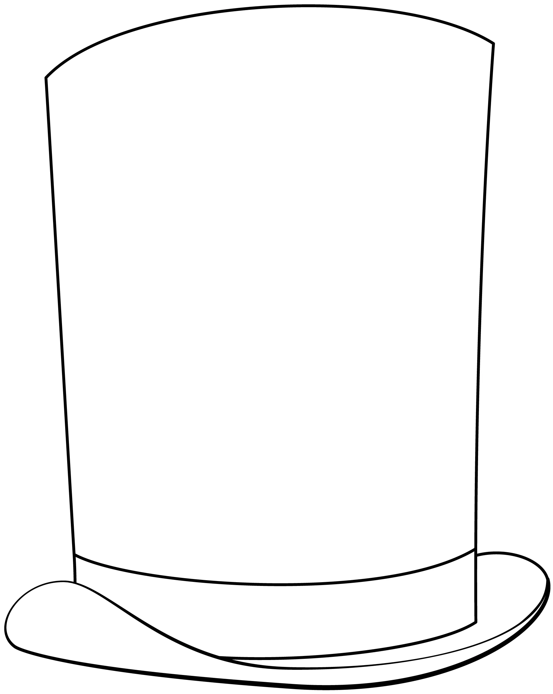 Plantilla imprimible de sombrero de copa | Manualidades de papel para niños Plantilla imprimible de sombrero de copa | Manualidades de papel para niños