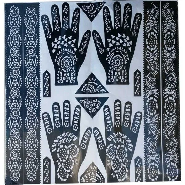 Plantilla Lote para Tatuajes de Henna Adhesivo