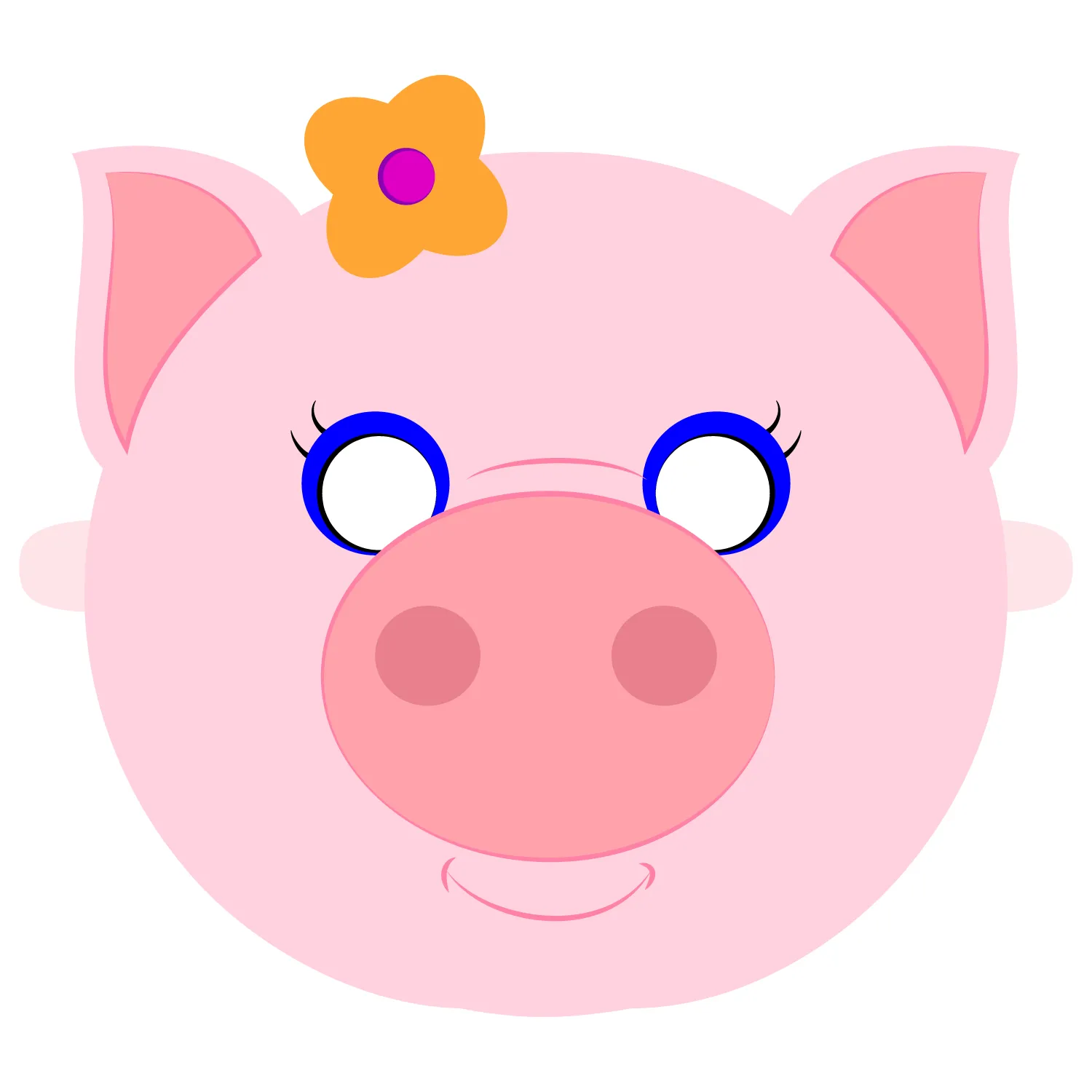 Plantilla de Máscara de Cerdo | Manualidades de papel para niños Plantilla de Máscara de Cerdo | Manualidades de papel para niños