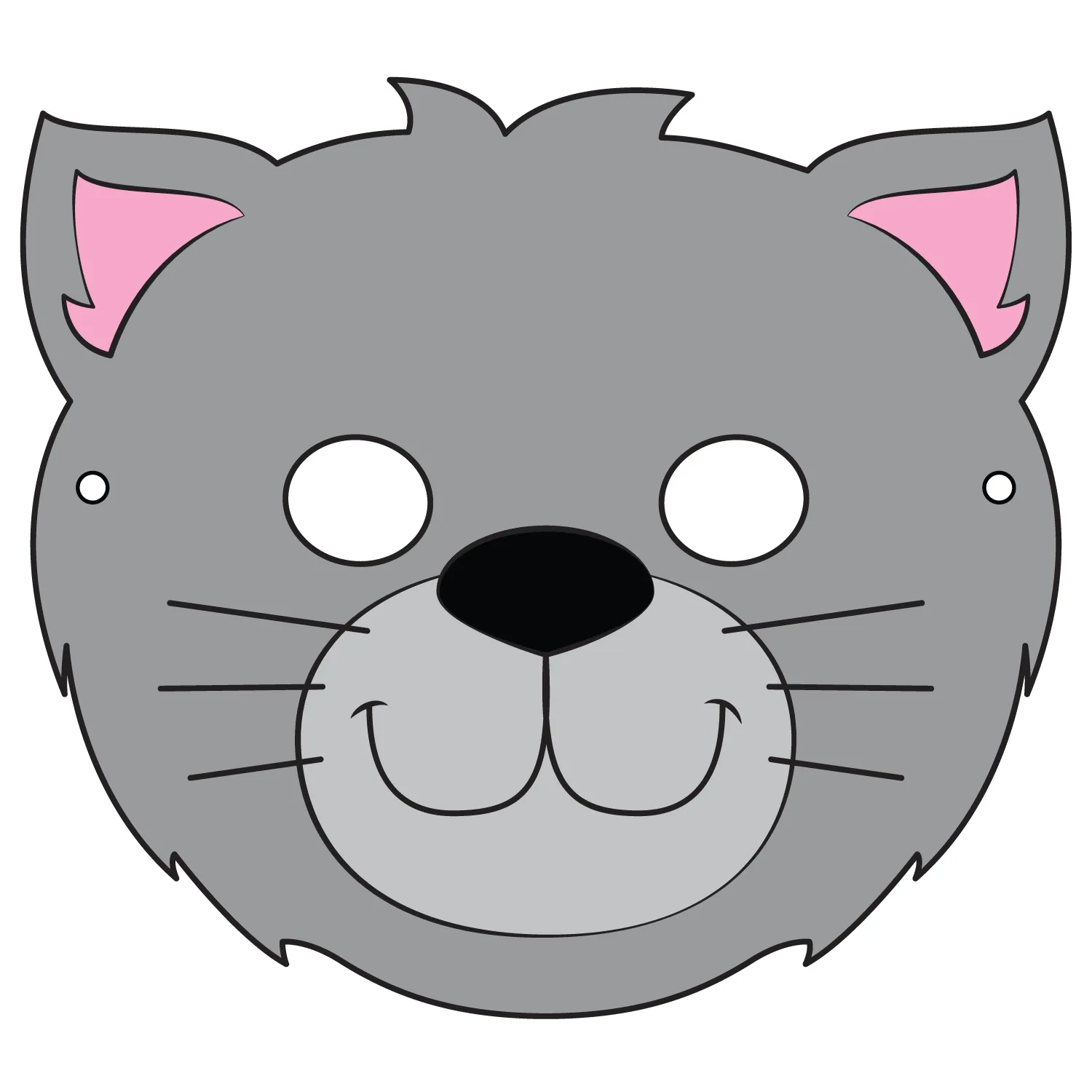 Plantilla de Máscara de Gato | Manualidades de papel para niños Plantilla de Máscara de Gato | Manualidades de papel para niños