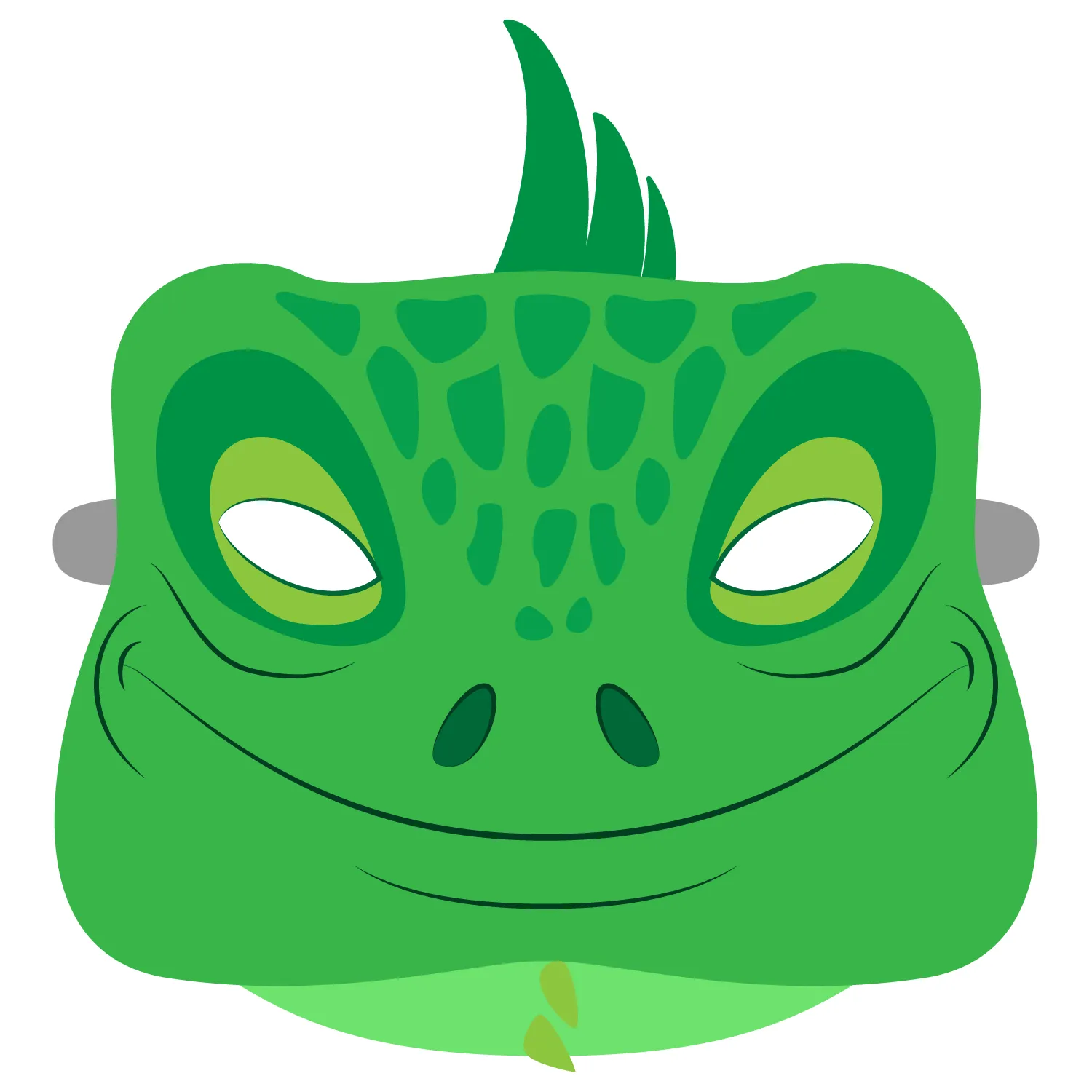 Plantilla de Máscara de Iguana | Manualidades de papel para niños Plantilla de Máscara de Iguana | Manualidades de papel para niños