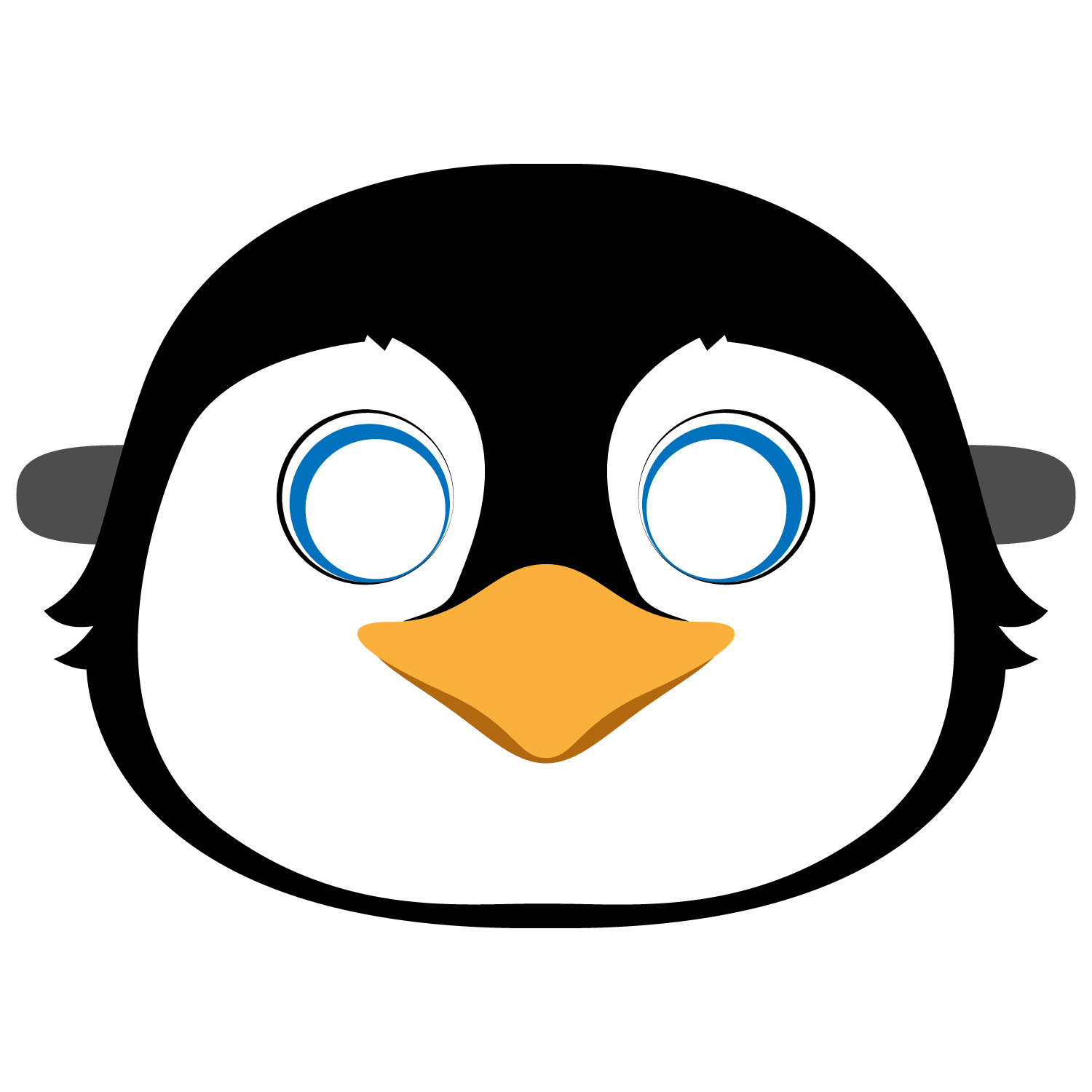 Plantilla de Máscara de Pingüino | Manualidades de papel para niños Plantilla de Máscara de Pingüino | Manualidades de papel para niños