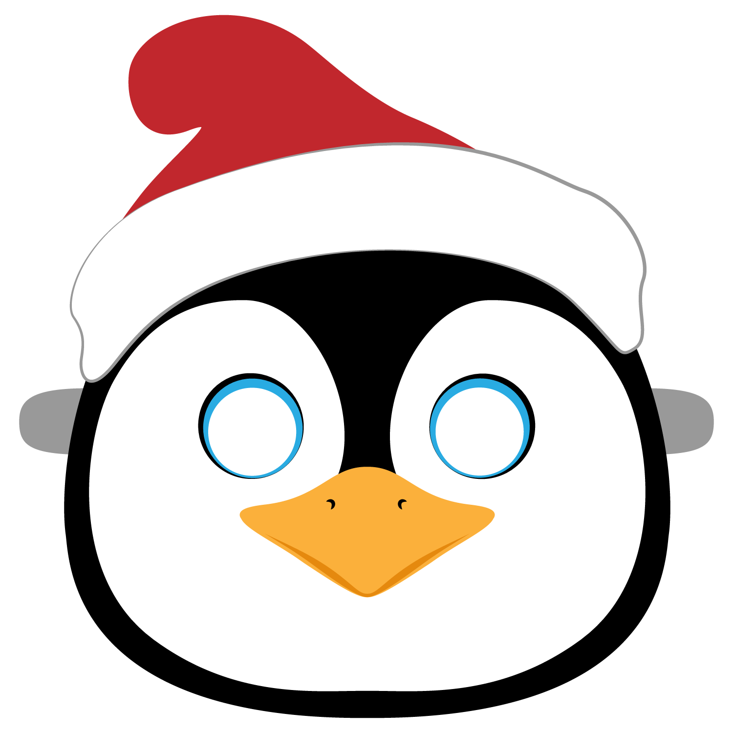 Plantilla de Máscara de Pingüino Navideño | Manualidades de papel para niños Plantilla de Máscara de Pingüino Navideño | Manualidades de papel para niños