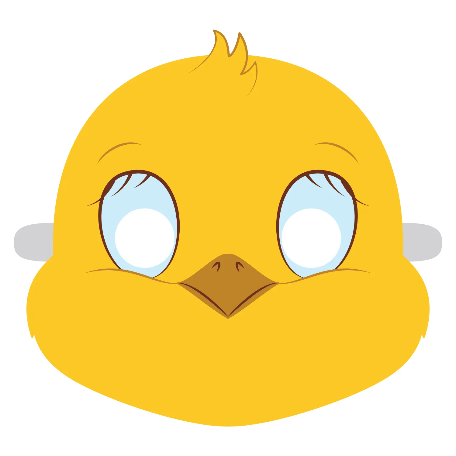 Plantilla de Máscara de Pollo | Manualidades de papel para niños