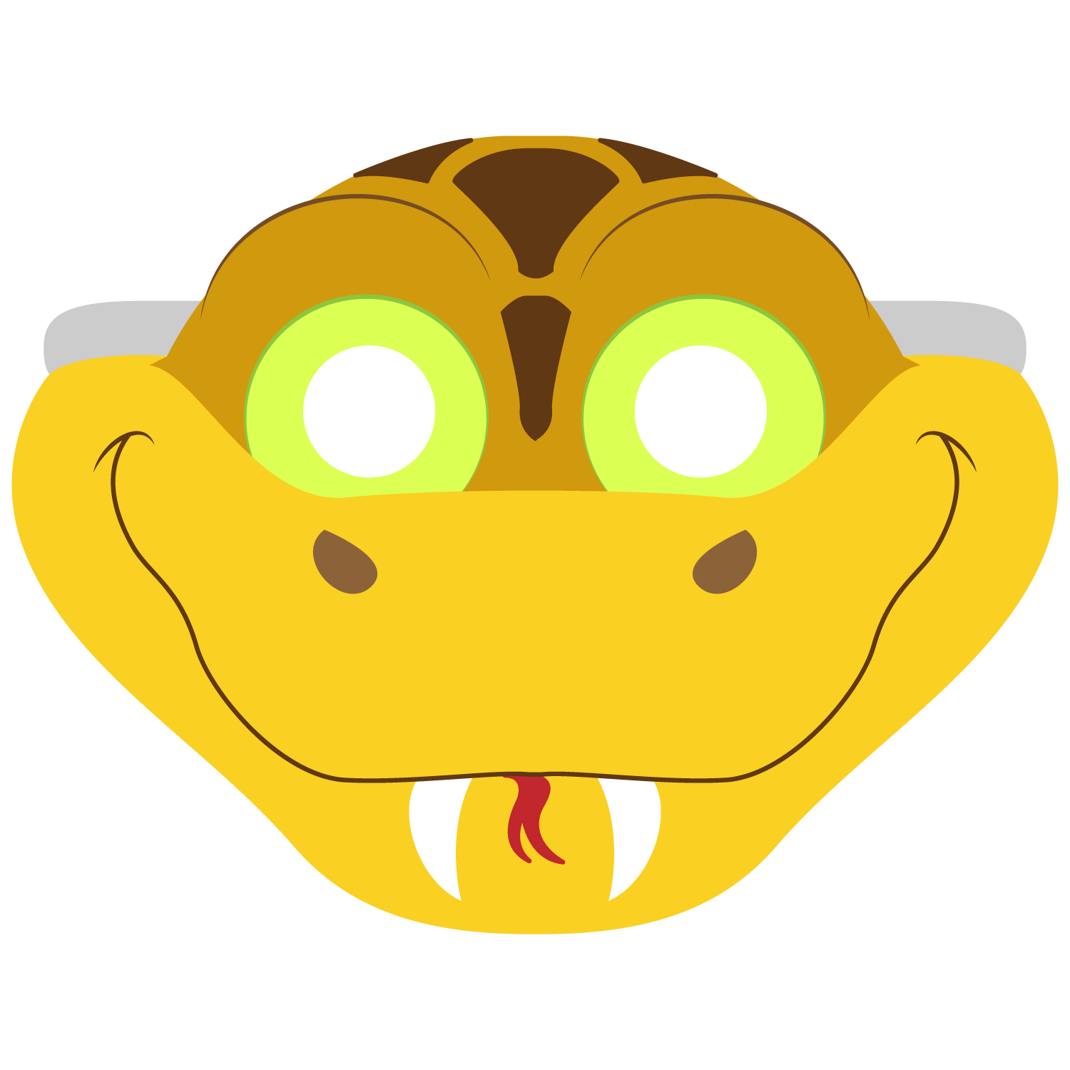 Plantilla de Máscara de Serpiente | Manualidades de papel para niños Plantilla de Máscara de Serpiente | Manualidades de papel para niños