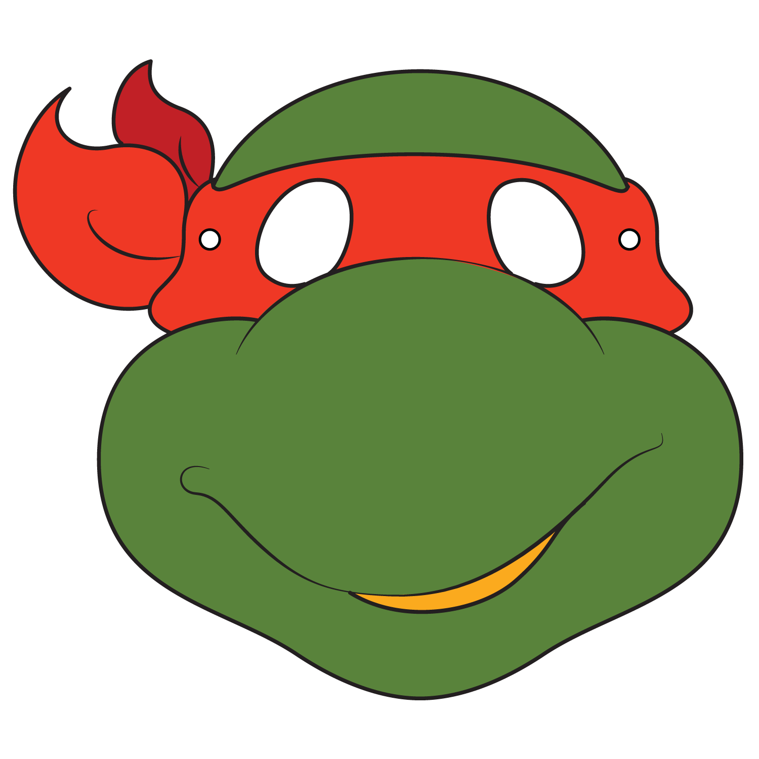 Plantilla de Máscara de Tortuga Ninja | Manualidades de papel para niños Plantilla de Máscara de Tortuga Ninja | Manualidades de papel para niños
