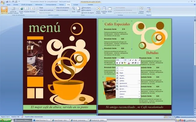 Plantilla para Menu de Cafeteria | Menus de Restaurantes | Diseño ... Plantilla para Menu de Cafeteria | Menus de Restaurantes | Diseño ...