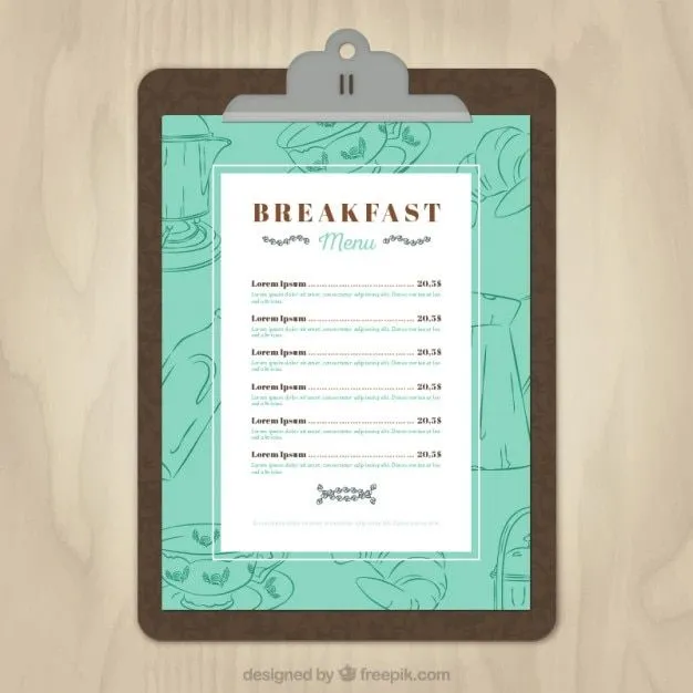 Plantilla de menu de desayuno | Descargar Vectores gratis Plantilla de menu de desayuno | Descargar Vectores gratis