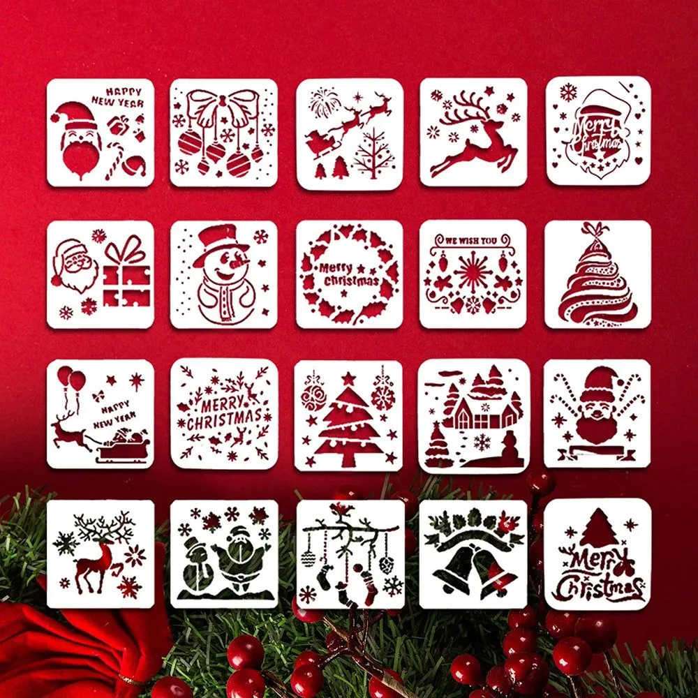Plantilla de Navidad de plástico reutilizable plantilla para pintar en |  Arteztik