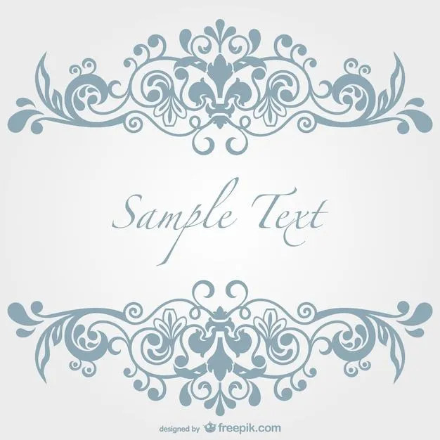 Plantilla con ornamentos vintage | Descargar Vectores gratis