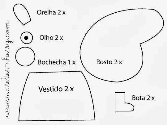 Plantilla o patrón para hacer una Pepa Pig de fieltro | moldes ...