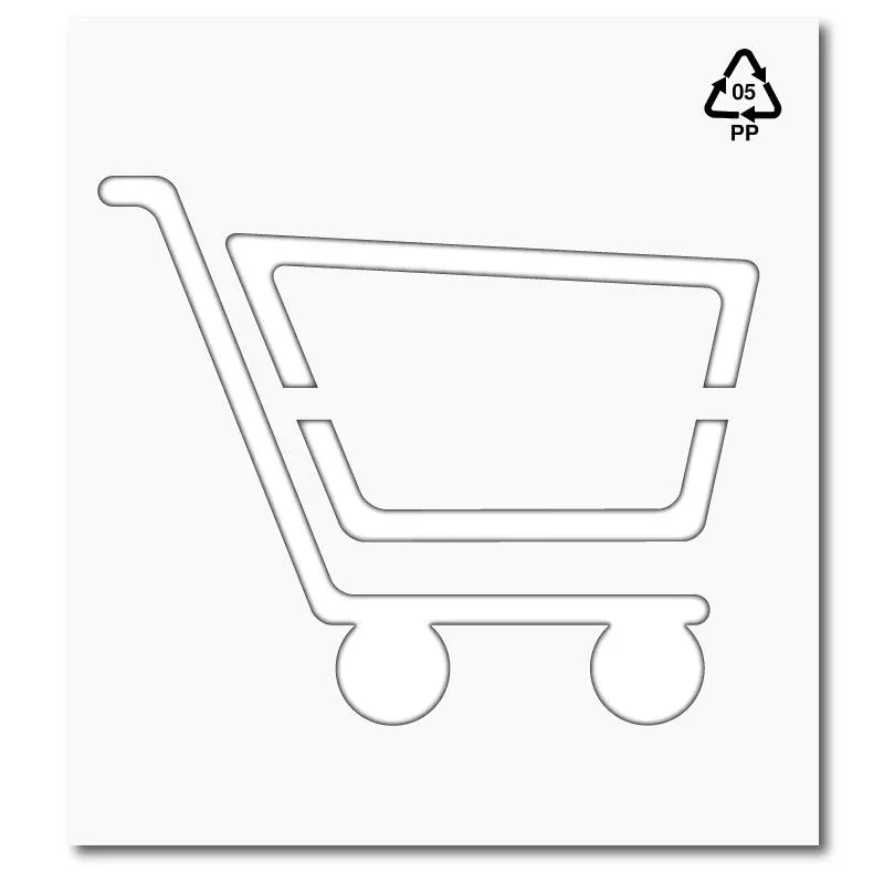 Plantilla para pintar y marcar carrito de compra polipropileno, pvc,  aluminio o metal - Máquinas de pintar carretera Graco, Hofmann y Bicomtrafic