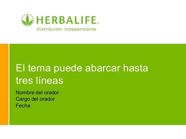 Plantilla ppt herbalife