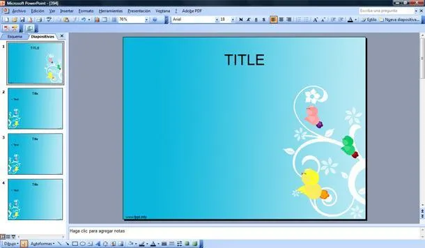 Plantilla PPT con Pajaritos | Plantillas PowerPoint Gratis