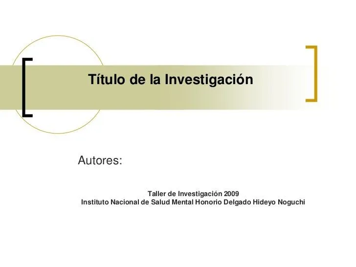 Plantilla para presentacion proyecto de investigación 2009 Plantilla para presentacion proyecto de investigación 2009