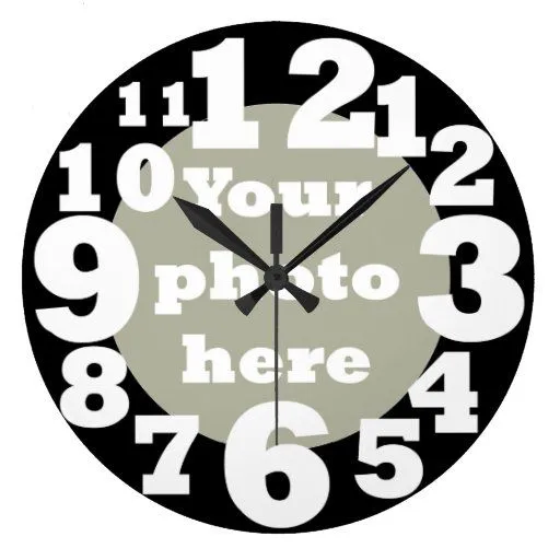 Plantilla del reloj con grandes números | Zazzle