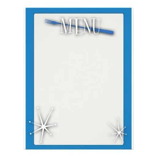 Plantilla retra del menú del espacio en blanco del tarjetas ... Plantilla retra del menú del espacio en blanco del tarjetas ...