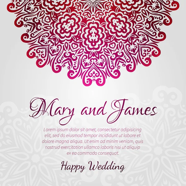Plantilla de tarjeta de boda vector Lacy. círculo abstracto ... Plantilla de tarjeta de boda vector Lacy. círculo abstracto ...