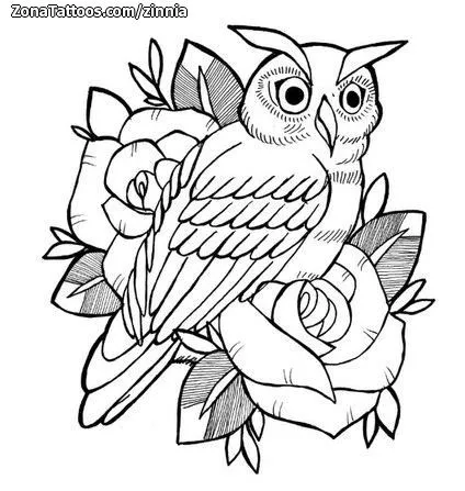Plantilla tatuaje buho - Imagui