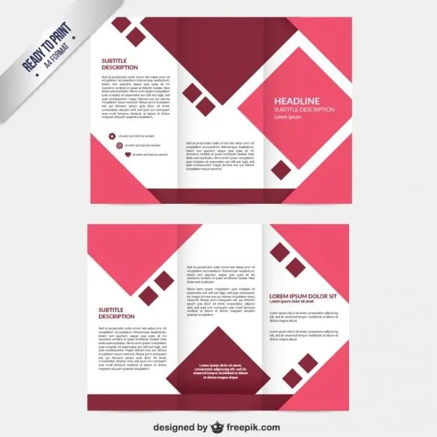 Plantilla tríptico con cuadrados | Descargar Vectores gratis Plantilla tríptico con cuadrados | Descargar Vectores gratis