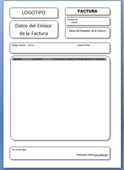 Nueva Plantilla de Word para hacer facturas y proforma - Xelso ...